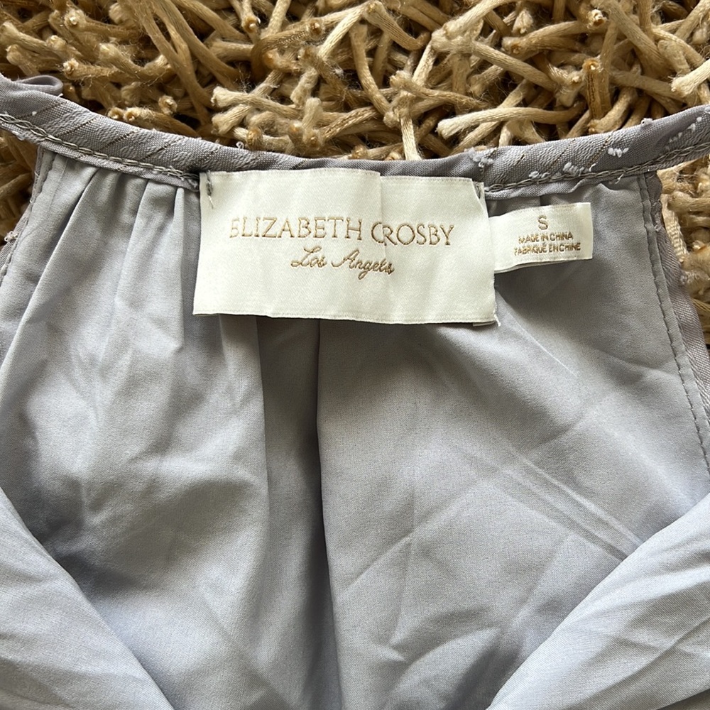 Elizabeth Crosby Charlize Dress Grey Size S - Picture 7 of 9